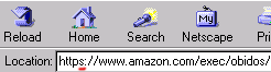 The address bar with SSL on.