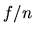 $f/n$