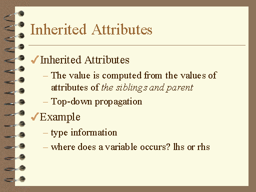 Inherited Attributes